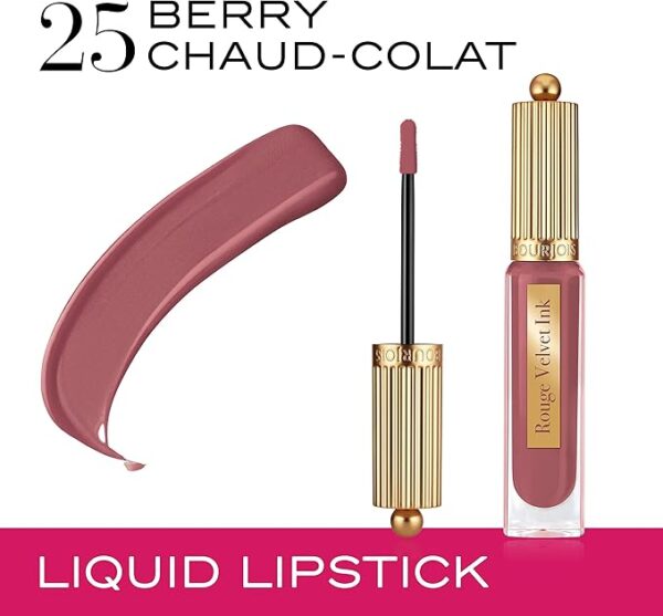 Bourjois ROUGE VELVET INK liquid lipstick #25 Berry Chaud-Colat, 3.5 ML.