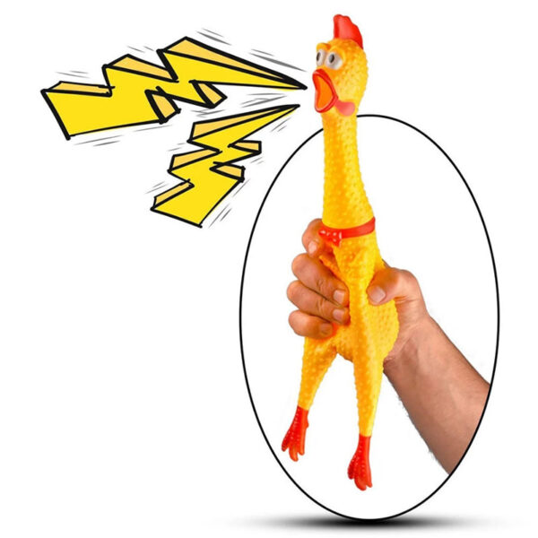 Shrilling Chicken Toy, Squeeze Shrilling Screaming Chicken Squawking Chicken Fun Toy