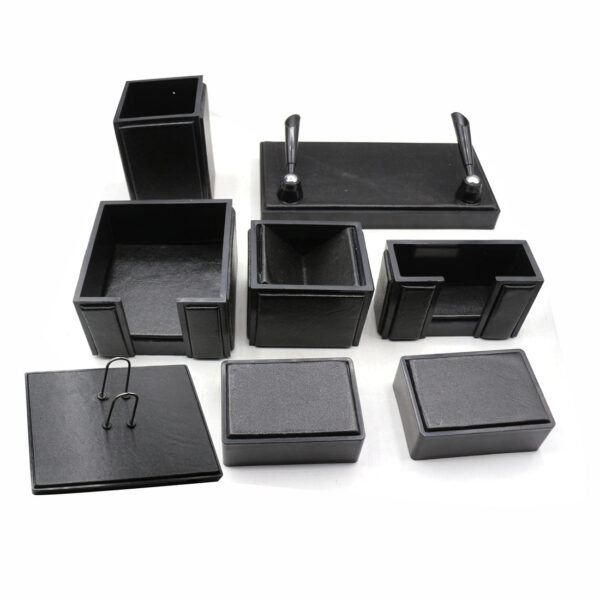 Senator Rexine Leather Desk Organizer 8 pcs Set #20. - Image 10