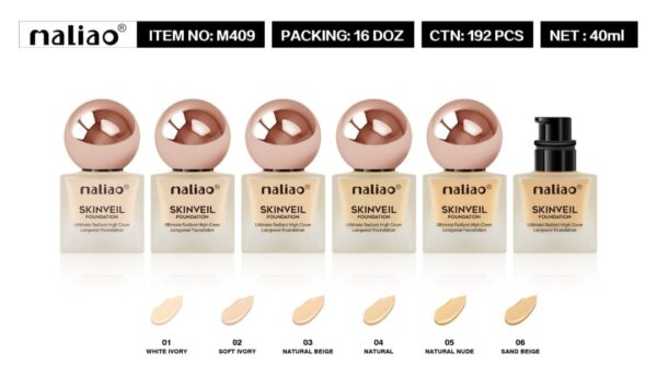 Maliao Skinveil Foundation. Available in 6 Shades.