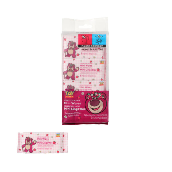 Lotso Collection Mini Wipes Strawberry Scented (8 Wipes×8 Packs). - Image 5