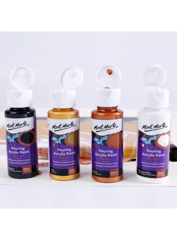 Mont Marte Premium Pouring Acrylic Paint 60 ml Set Of 4 Celestial. - Image 5