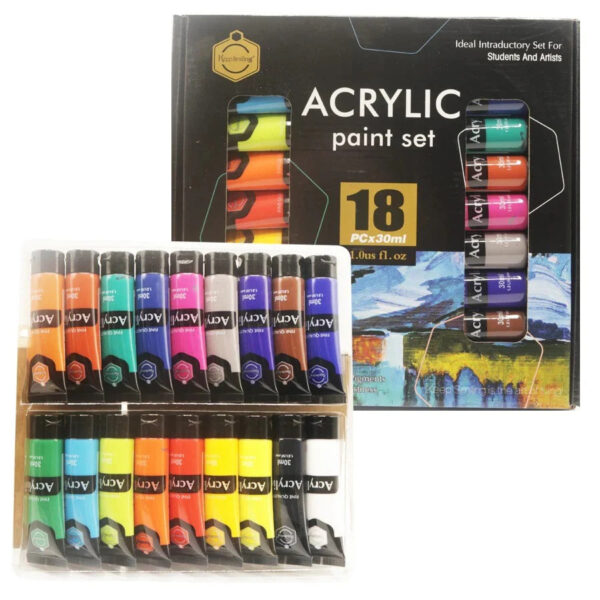 Keep Smiling Acrylic Paint 30 ml Set Of 18.
