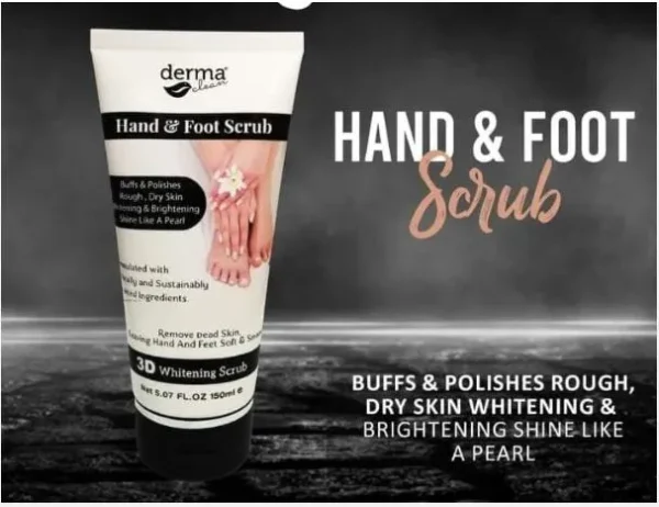 Derma 3D Whitening clean Hand & Foot scrub 150ml. - Image 3