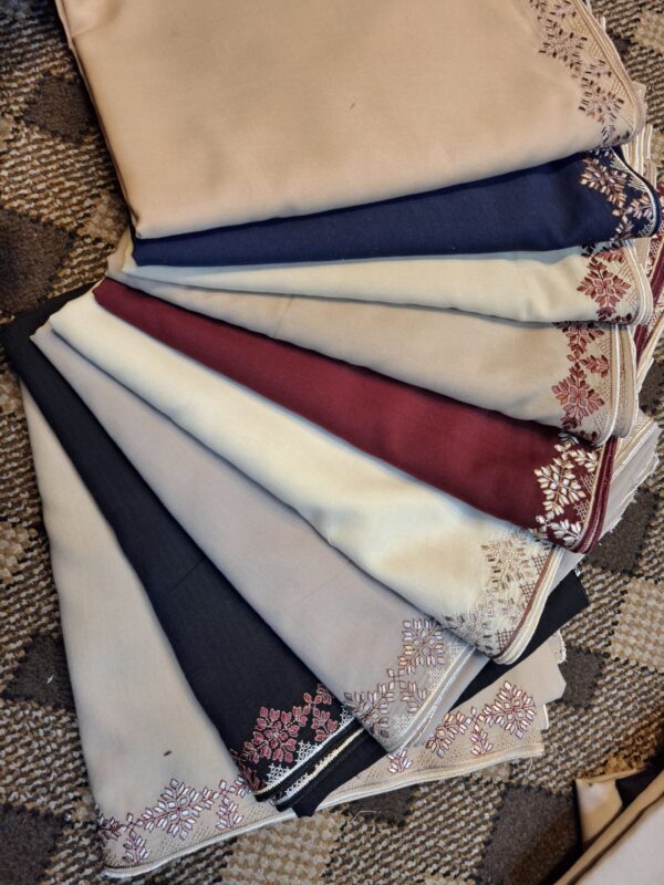 SWISS embroidered boarder Shawl - Image 2