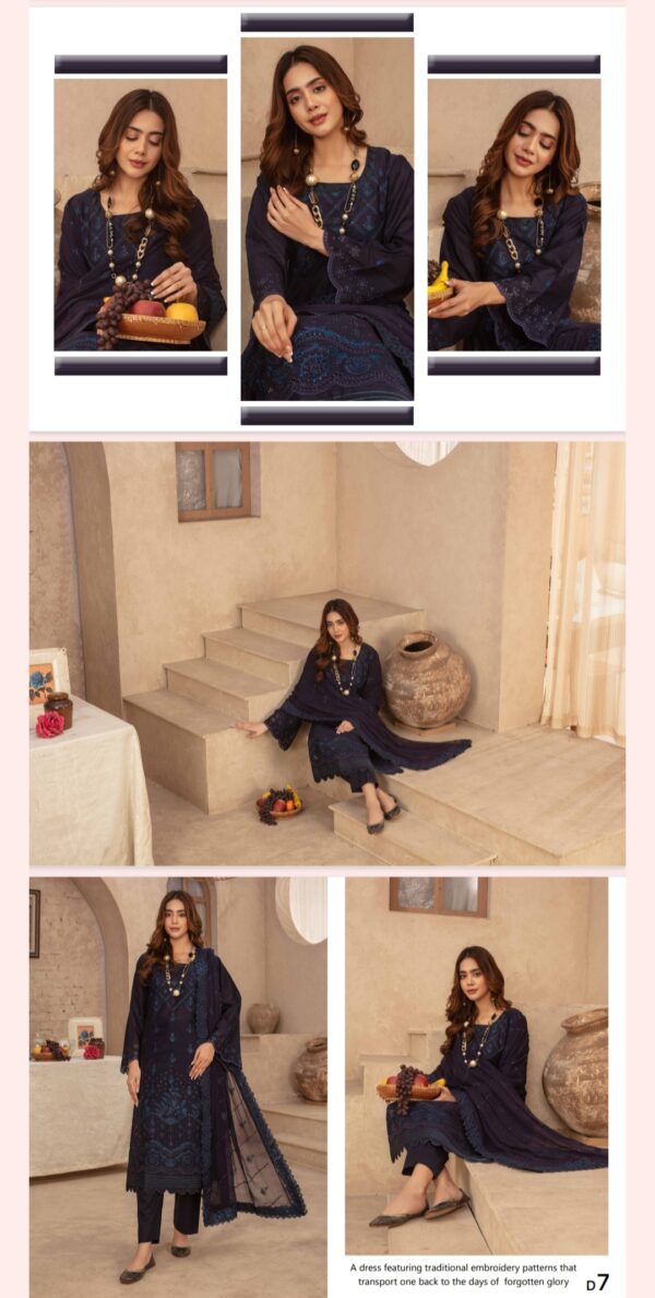 Jashan By Zara Meer Lawn (Un Stitched) 3 Piece, Vol 173, New Collection 2025. - Image 11