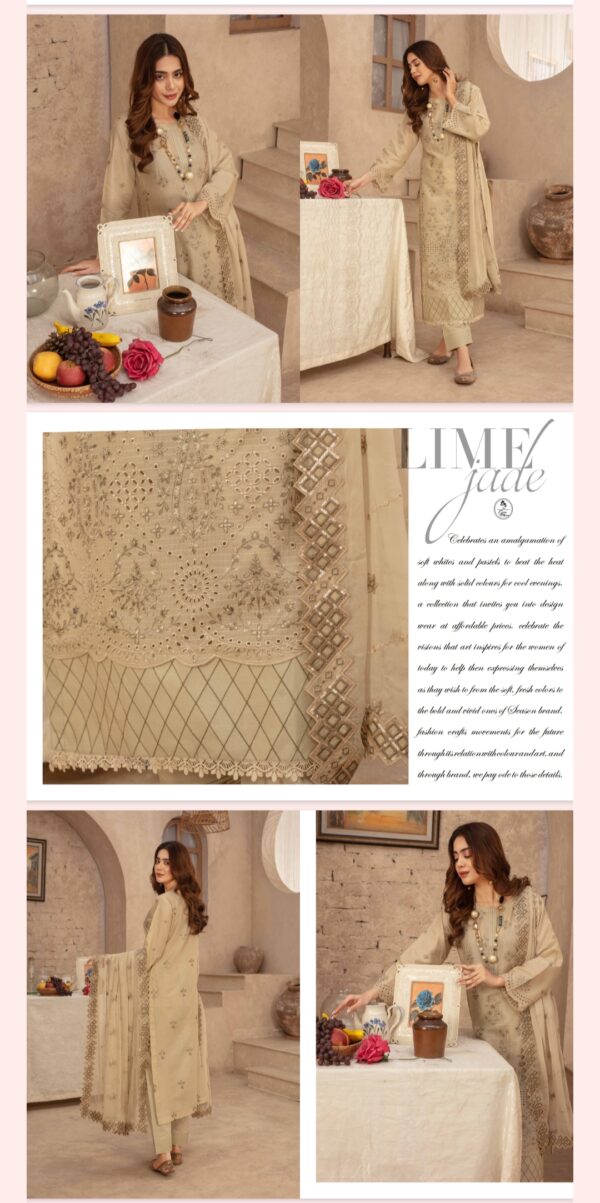 Jashan By Zara Meer Lawn (Un Stitched) 3 Piece, Vol 173, New Collection 2025. - Image 9
