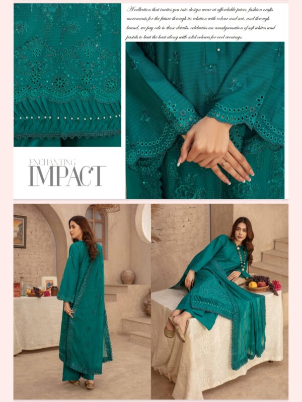 Jashan By Zara Meer Lawn (Un Stitched) 3 Piece, Vol 173, New Collection 2025. - Image 7