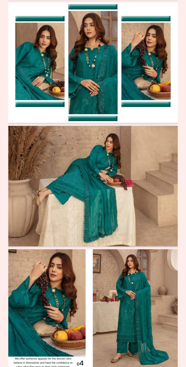Jashan By Zara Meer Lawn (Un Stitched) 3 Piece, Vol 173, New Collection 2025. - Image 8