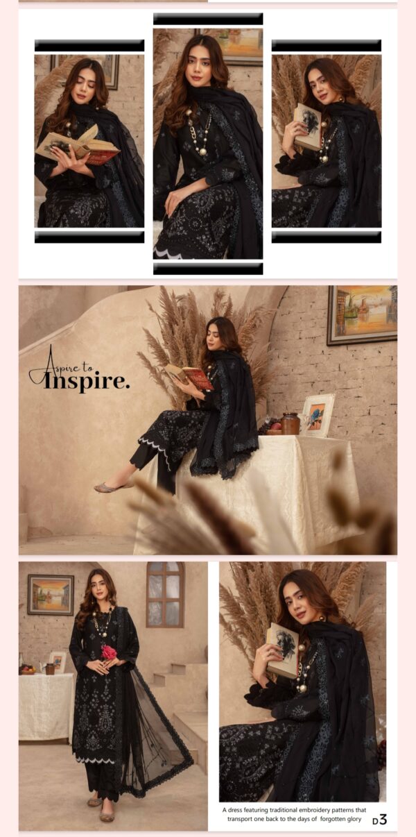 Jashan By Zara Meer Lawn (Un Stitched) 3 Piece, Vol 173, New Collection 2025. - Image 5