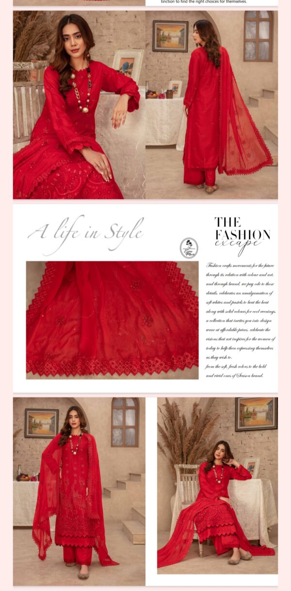 Jashan By Zara Meer Lawn (Un Stitched) 3 Piece, Vol 173, New Collection 2025. - Image 3