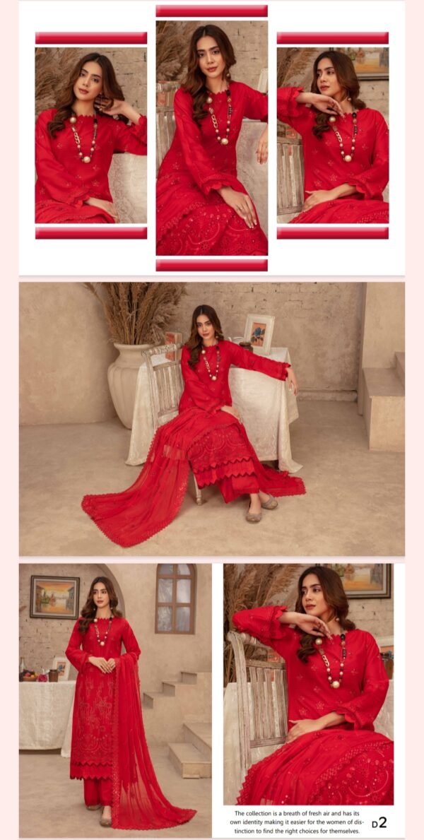 Jashan By Zara Meer Lawn (Un Stitched) 3 Piece, Vol 173, New Collection 2025. - Image 4