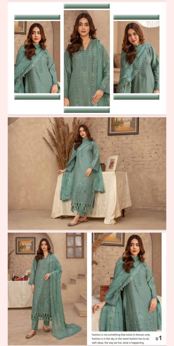 Jashan By Zara Meer Lawn (Un Stitched) 3 Piece, Vol 173, New Collection 2025. - Image 2