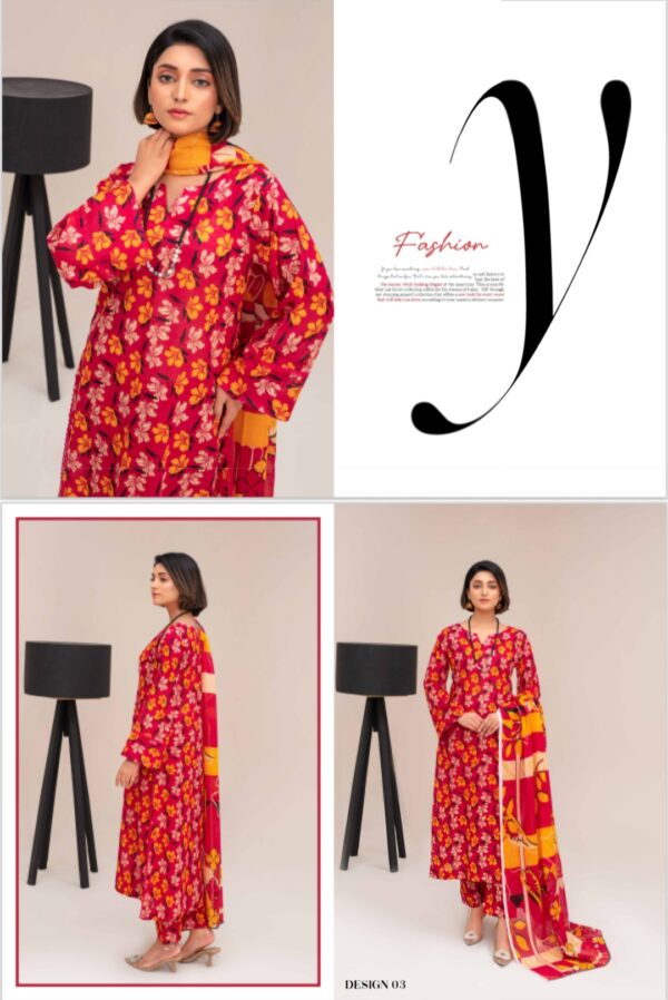 ISHQ MURSHAD BY RANG RIAZ VOL 03 UNSTITCHED 3PC LAWN SUIT NEW COLLECTION 2025 - Image 5