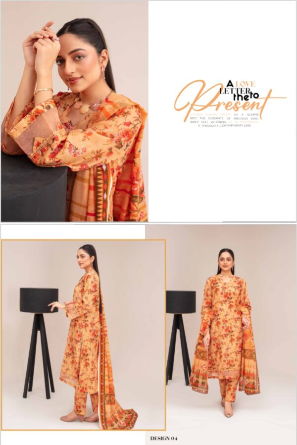 ISHQ MURSHAD BY RANG RIAZ VOL 03 UNSTITCHED 3PC LAWN SUIT NEW COLLECTION 2025 - Image 6
