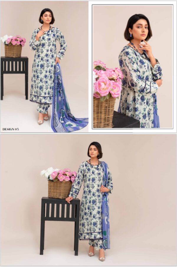 ISHQ MURSHAD BY RANG RIAZ VOL 03 UNSTITCHED 3PC LAWN SUIT NEW COLLECTION 2025 - Image 2