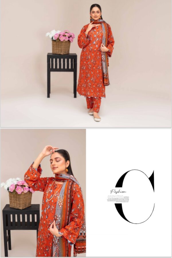 ISHQ MURSHAD BY RANG RIAZ VOL 03 UNSTITCHED 3PC LAWN SUIT NEW COLLECTION 2025 - Image 4