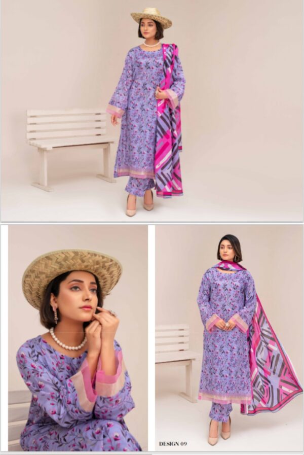 ISHQ MURSHAD BY RANG RIAZ VOL 03 UNSTITCHED 3PC LAWN SUIT NEW COLLECTION 2025 - Image 10