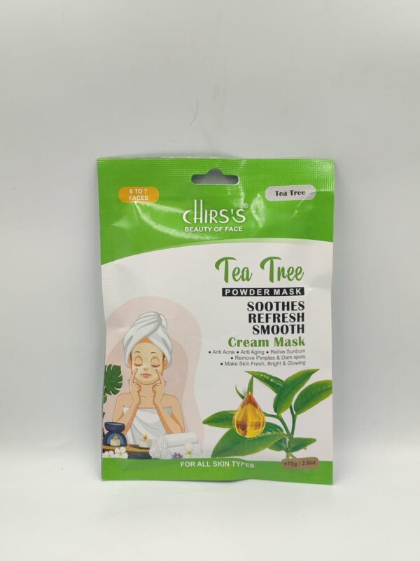 Chirs's Tea Tree Powder Mask Soothes Refresh And Smooth Skin 75 g.