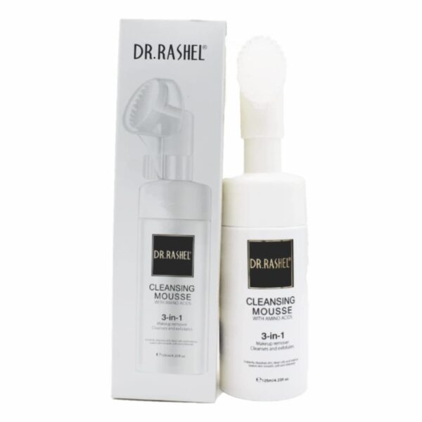 Dr.Rashel Cleansing Mousse With Amino Acids 3 IN 1 Makeup Remover Cleanses and Exfoliates, Instantly dissolves dirt, dead cells and makeup leaves skin smooth, soft and refreshed, 125 ML. - Image 6