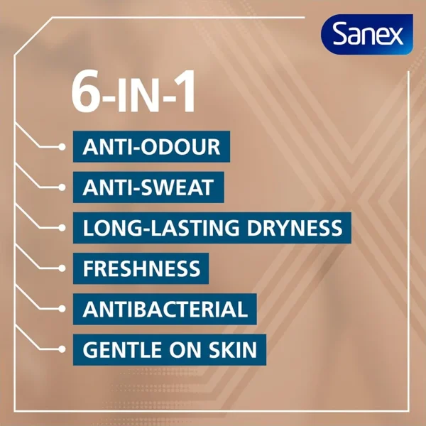 Sanex Men Active Control Antiperspirant Deodorant Spray, 48 hour sweat protection, anti-odour, long-lasting dryness, freshness, 200 ml. - Image 3
