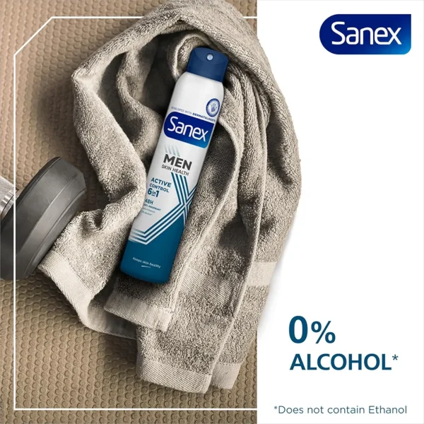 Sanex Men Active Control Antiperspirant Deodorant Spray, 48 hour sweat protection, anti-odour, long-lasting dryness, freshness, 200 ml. - Image 5