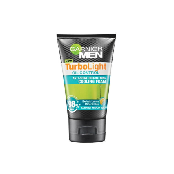 Garnier Men Turbo Light Oil Control Cooling Foam Face wash, 100 ml.