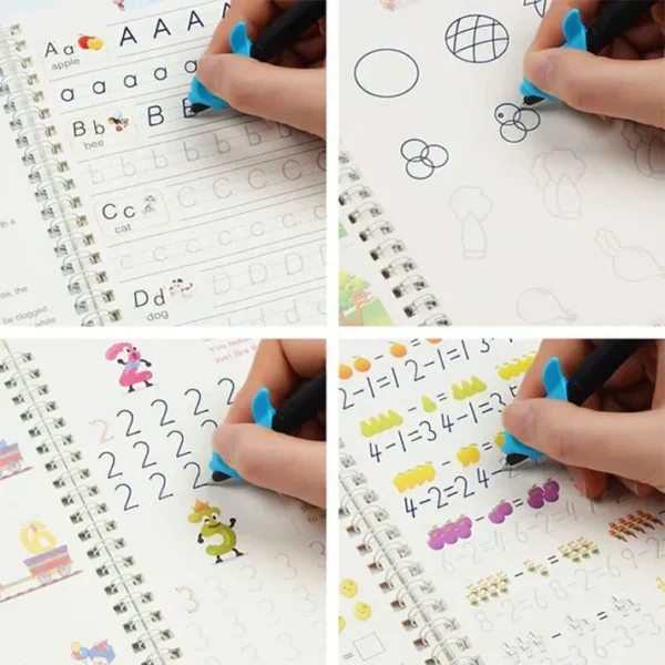 Preschools Magic Practice Workbook - Copybook for Kids, Children Reusable Handwriting Practice Copy Books for Letter Writing(Pack of 4)  - Image 7