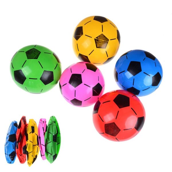 Inflatable Football, Soccer Ball Kids Beach Pool Sports Ball (1 pc).