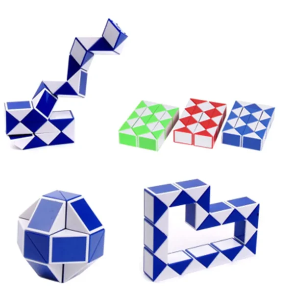 Snake Speed Cube, Puzzle Fidget Cube Toy Twisty Puzzle Twist Magic Ruler Cube Gifts - Image 3