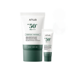 2 in 1 Anua Heartleaf Silky Moisture Sun Cream 50 ml + 10 ml.
