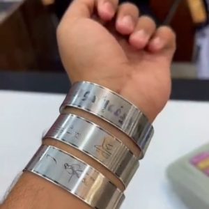 Premium quality Silver Bracelet, Cuff Bangle For Men And Women.
