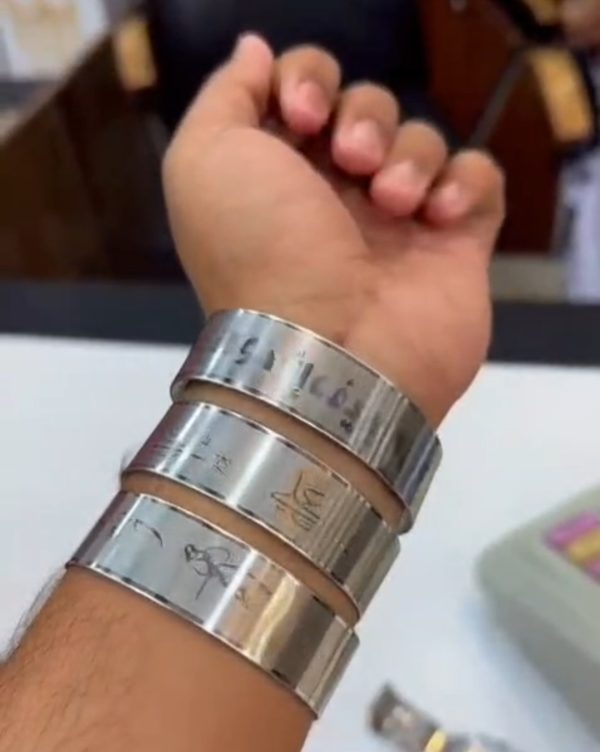 Premium quality Silver Bracelet, Cuff Bangle For Men And Women.