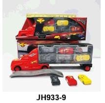 6 in1 Car Carrier Truck Toy with 6 car Plastic Free Wheels JH933-9