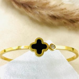 Four Leaf Clover Bangle, Stylish and elegant bangle For girls And Women.