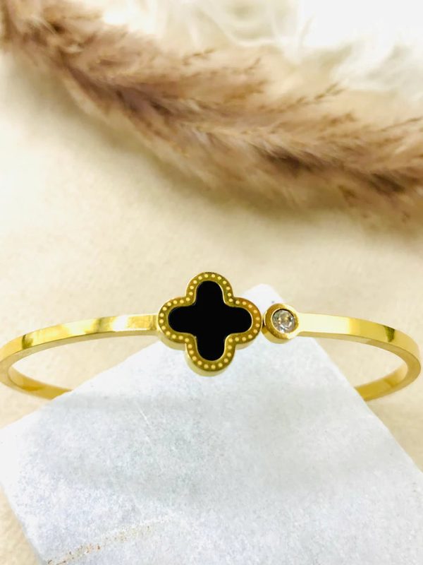 Four Leaf Clover Bangle, Stylish and elegant bangle For girls And Women.