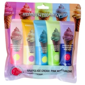 Ice Cream, Pink Moisturizing Hand Cream, Mini Hand Lotion, Moisturizing Hand Care Cream for Dry Cracked Hands 30 g.