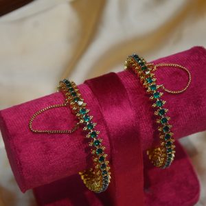 Elegant Design Zircon Stone Gold Plated Openable Bangle for Girls and Women Exclusive By Unique Fancy Jewellery.