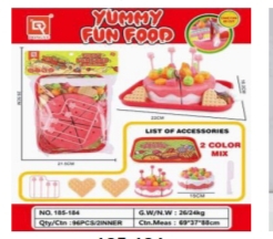 Pretend Play, Cute Bakery Toy Set, Birthday Party Cake with Food Accessories For Kids.
