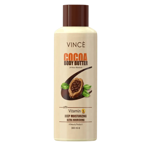 Vince Cocoa Body Butter, Deep Moisturizing, Ultra Nourishing With Vitamin E, 300 ml.
