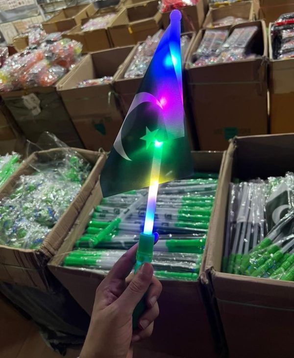 LED Light Pakistan Flag for Independence 14 August 12 PCS