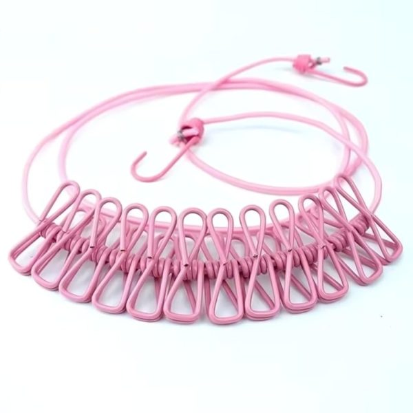 Clothesline Rope Elastic Cloth Drying Hanging Rope with Clips. - Image 6