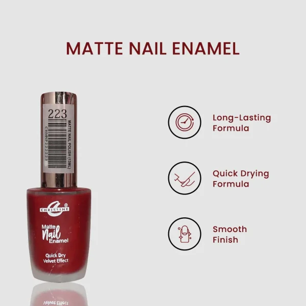 Christine Matte Nail Enamel Shade-223 - Image 5