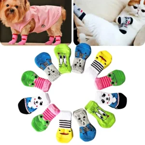 Dogs Anti Slip Socks, Pet Knits Socks, Cute Cartoon Dog Socks.