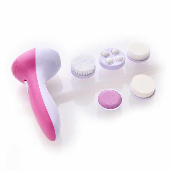 5-in1 Beauty Care Brush Massager Scrubber Face Skin Electric Facial Cleanser - Image 3