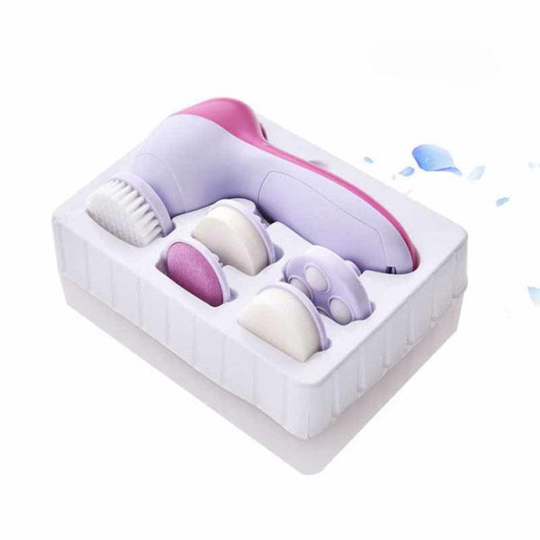 5-in1 Beauty Care Brush Massager Scrubber Face Skin Electric Facial Cleanser - Image 6