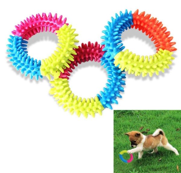 Ring Rubber Puppy, Dog Teether Toy. - Image 3