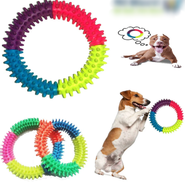 Ring Rubber Puppy, Dog Teether Toy.