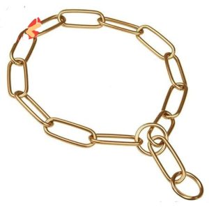 Long Link Golden Choke Chain For Pets: