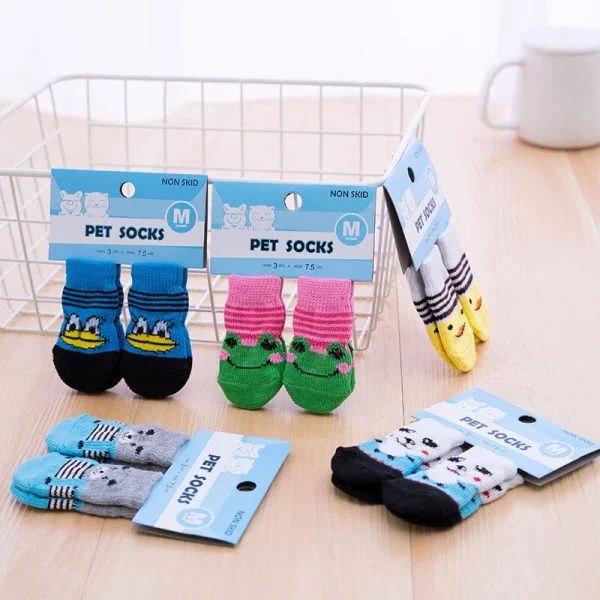 Dogs Anti Slip Socks, Pet Knits Socks, Cute Cartoon Dog Socks. - Image 4